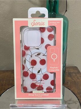 Sonix iPhone 16 pro Case with Red Cherry Print, new!